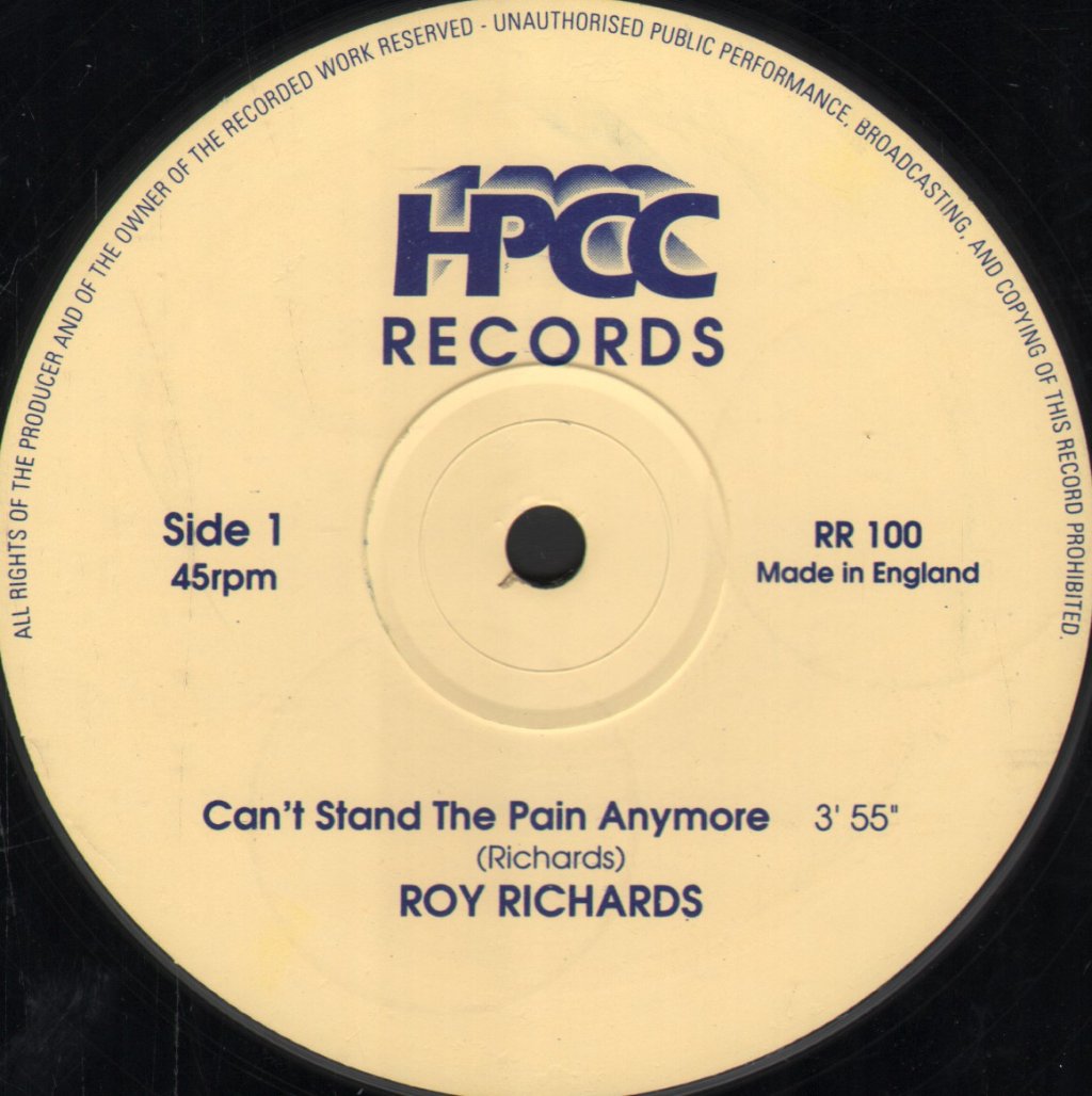 Roy Richards - Can't Stand The Pain Anymore - 12 Inch