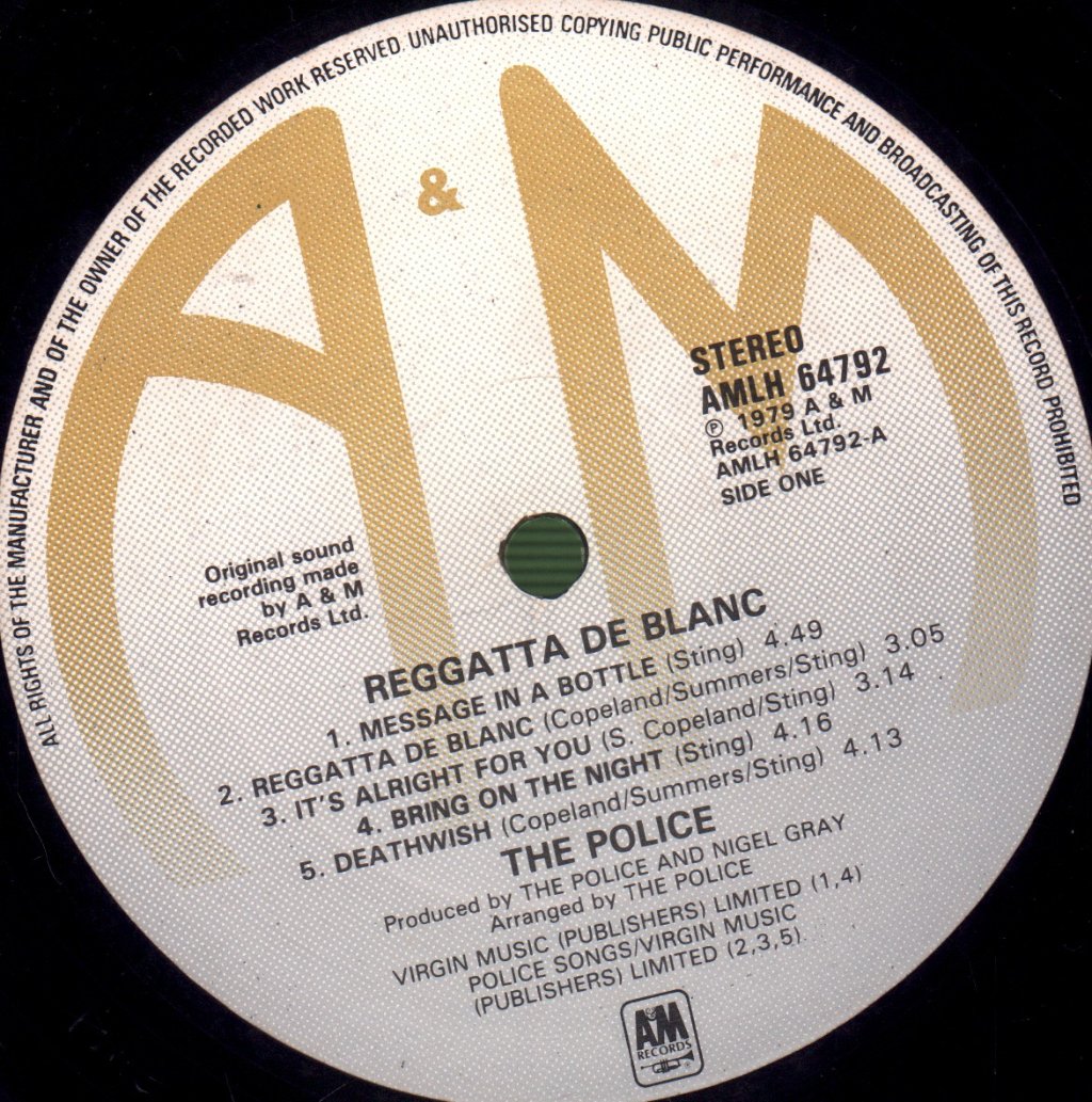 Police - Reggatta De Blanc - Lp