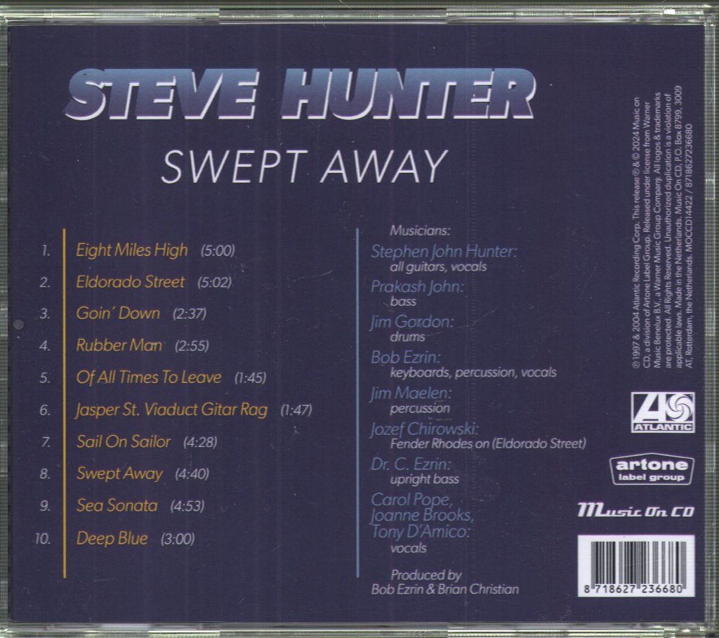 Steve Hunter - Swept Away - Cd