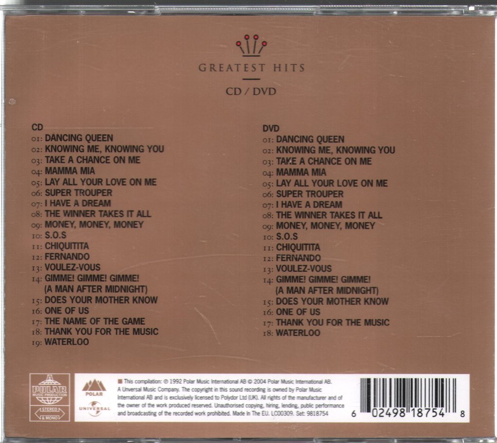 ABBA - Gold (Greatest Hits) - Cd/Dvd