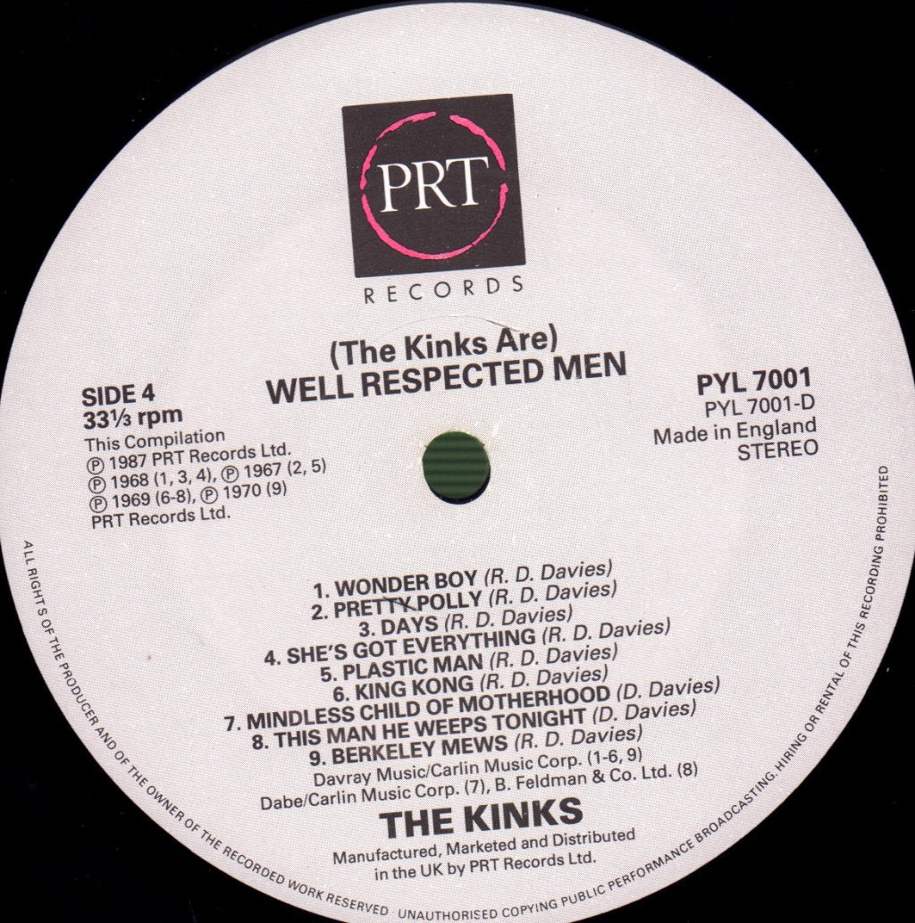 Kinks - Kinks Are Well Respected Men - Double Lp