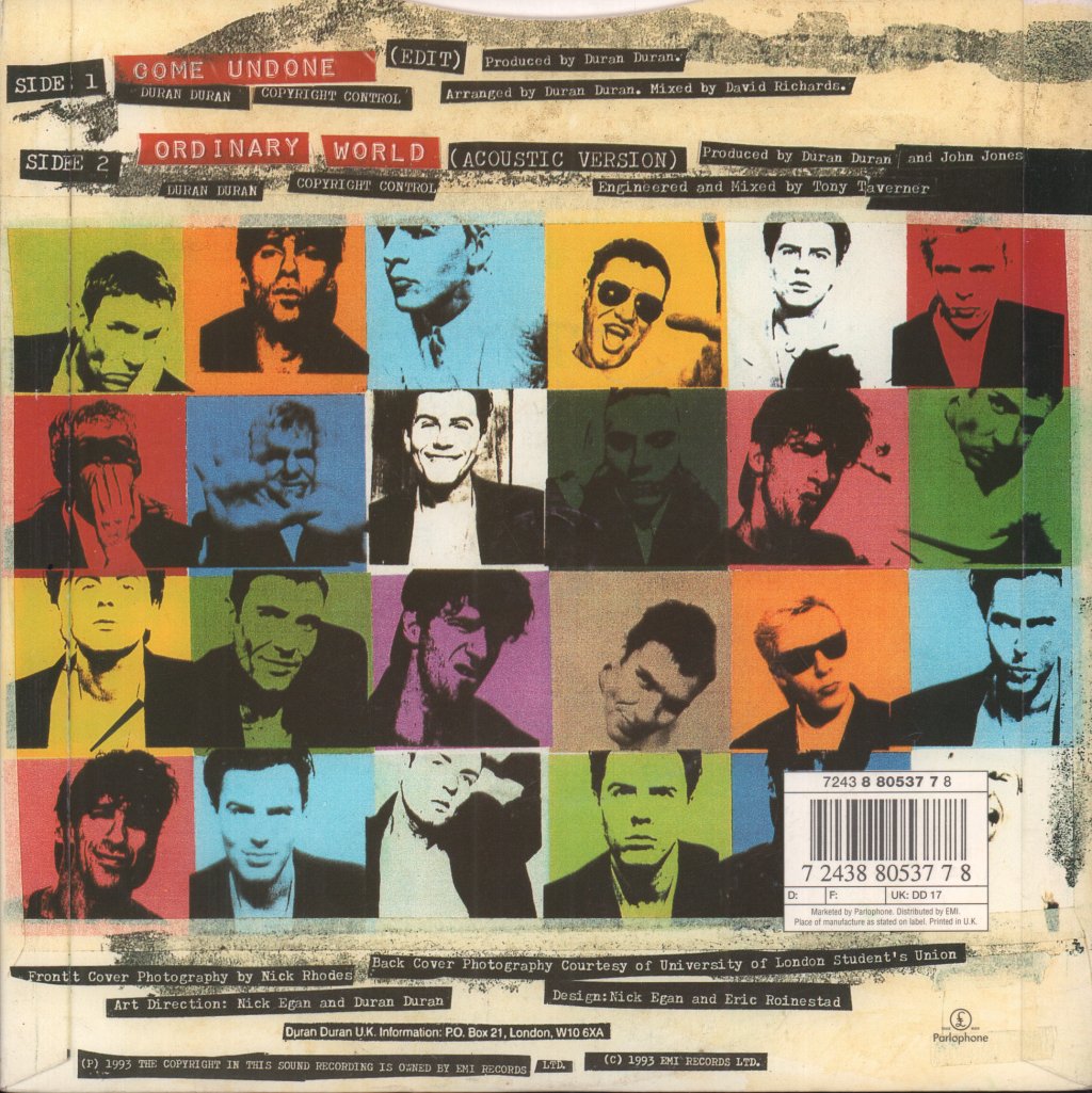 Duran Duran - Come Undone - 7 Inch