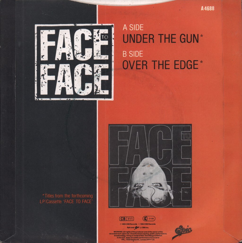 Face To Face (80'S Group) - Under The Gun - 7 Inch