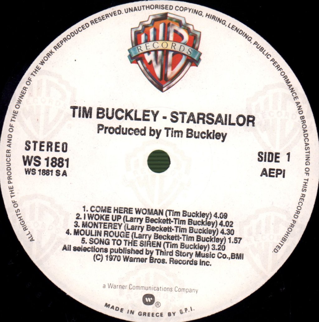 Tim Buckley - Starsailor - Lp