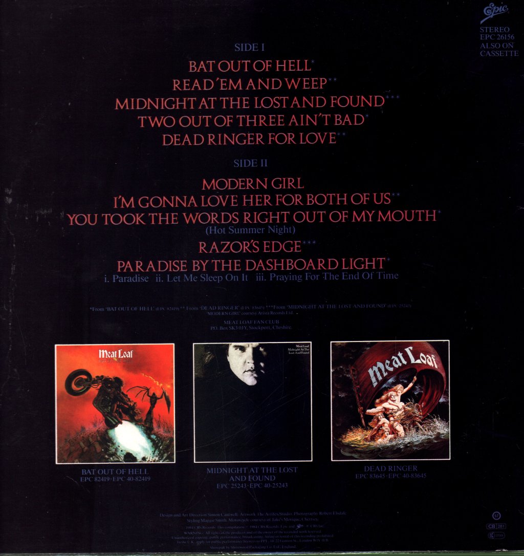 Meat Loaf - Hits Out Of Hell - Lp