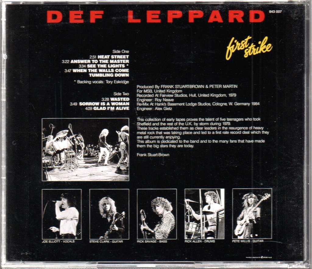 Def Leppard - First Strike - Cd