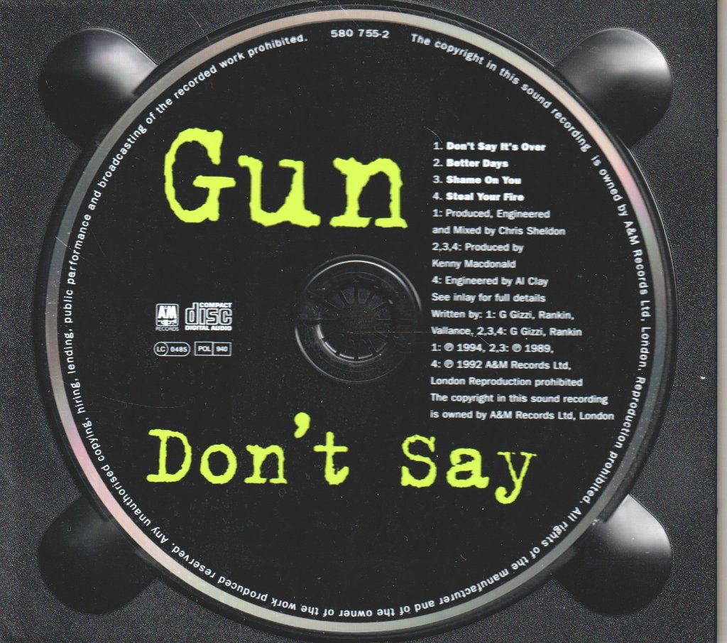 Gun (90'S Group) - Don't Say It's Over - Cd