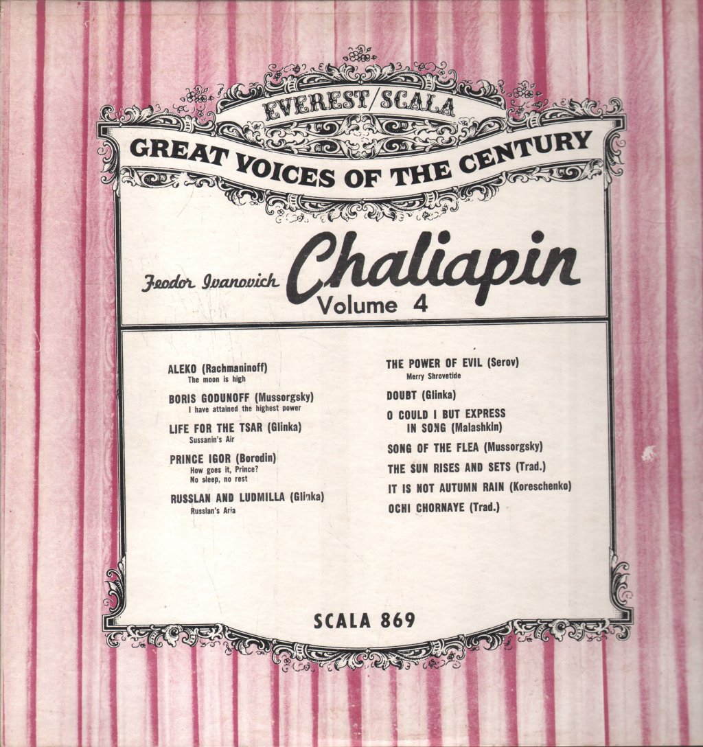 Feodor Chaliapin - Feodor Ivanovich Chaliapin Sings Volume 4 - Lp
