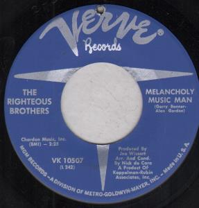 Righteous Brothers - Melancholy Music Man - 7 Inch