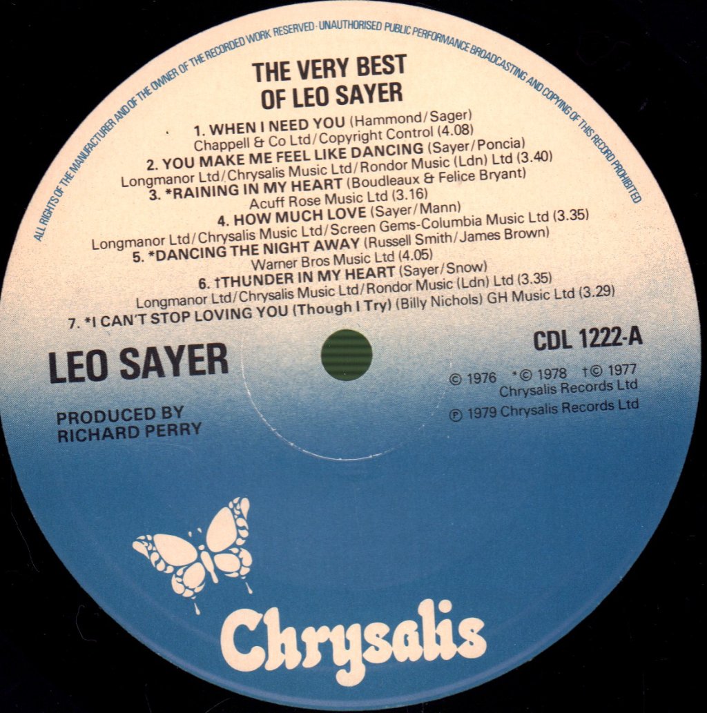 Leo Sayer - Very Best Of - Lp