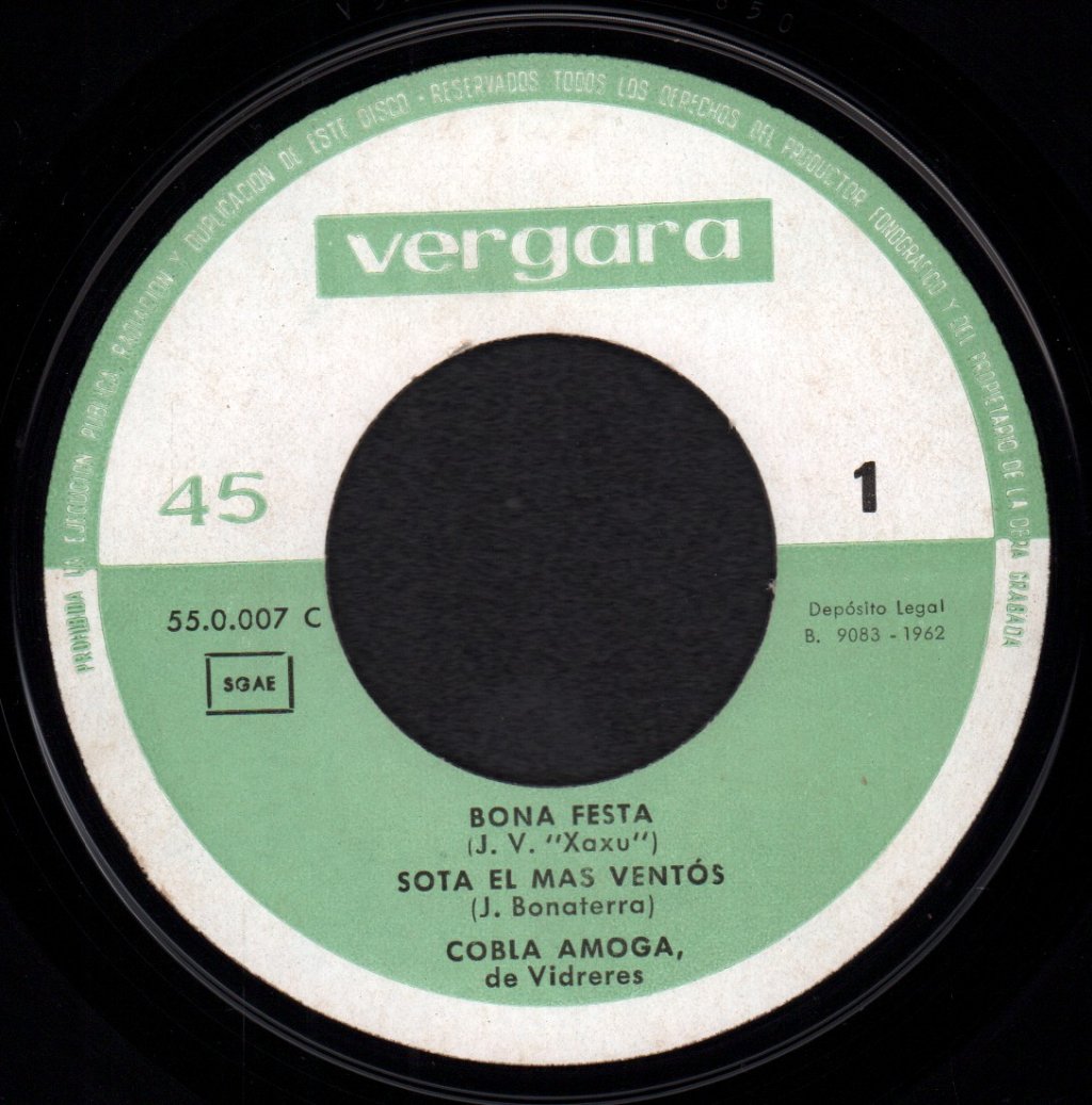 Cobla Amoga - Sardanas - 7 Inch