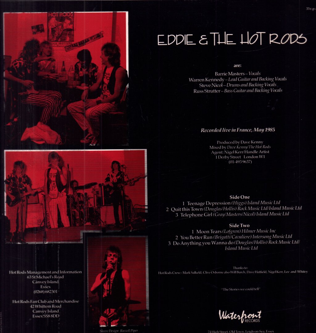 Eddie And The Hot Rods - One Story Town - Lp