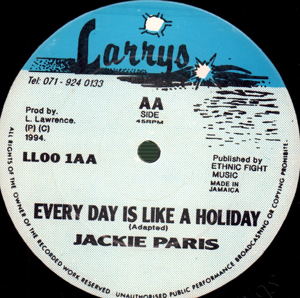 Jackie Paris - Once In My Life/Everyday Is Like A Holiday - 12 Inch