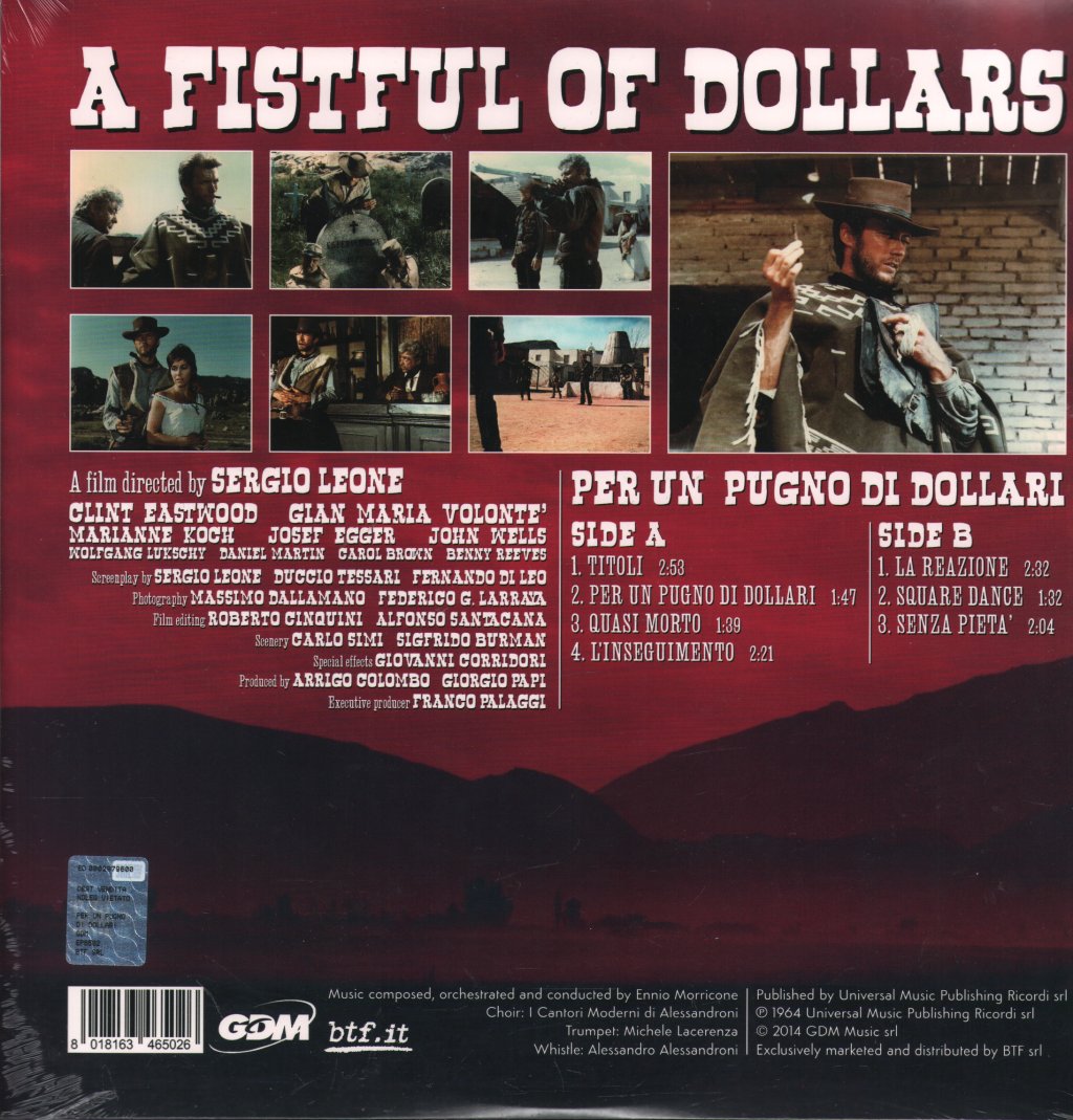Ennio Morricone - A Fistful Of Dollars (Original Motion Picture Soundtrack) - Lp