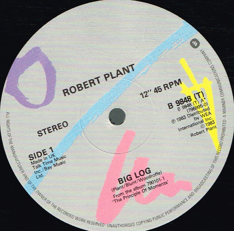 Robert Plant - Big Log - 12 Inch