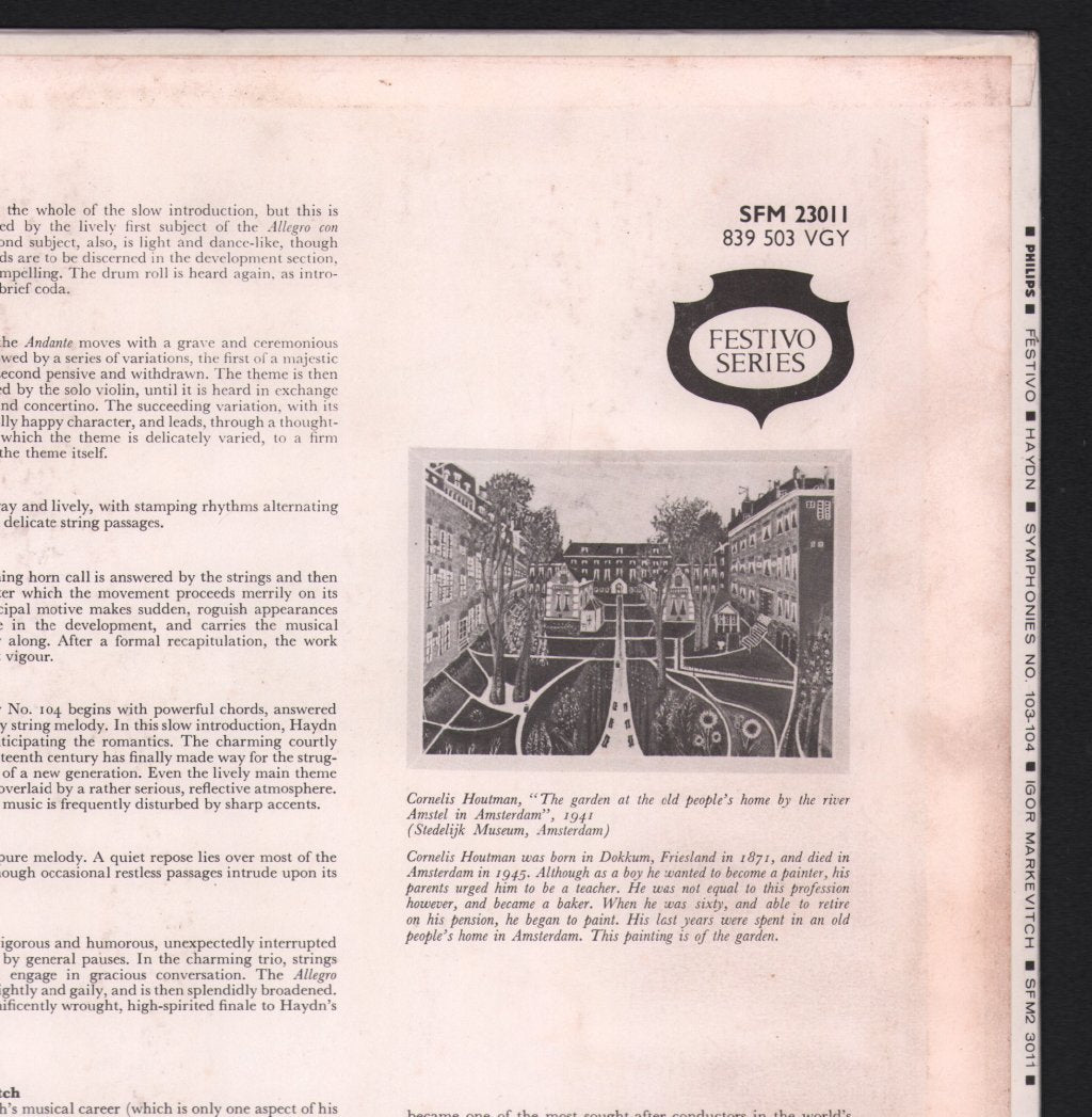 Igor Markevitch / Orchestre Des Concerts Lamoureux - Haydn - Symphony No. 103 "Drum-Roll", Symphony No. 104 "London" - Lp
