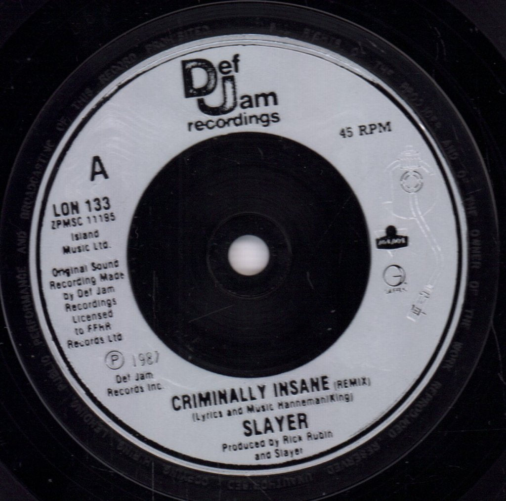 Slayer - Criminally Insane - 7 Inch