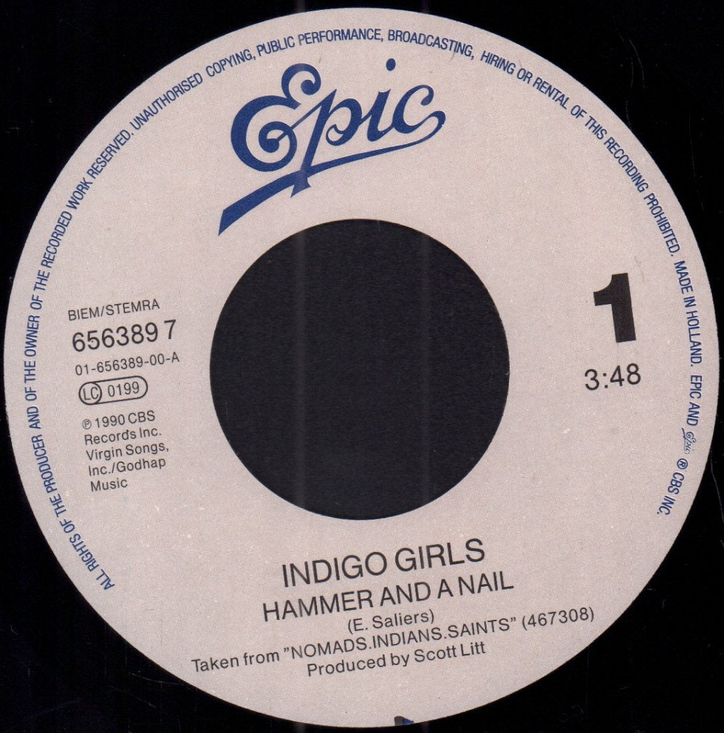 Indigo Girls - Hammer And A Nail - 7 Inch