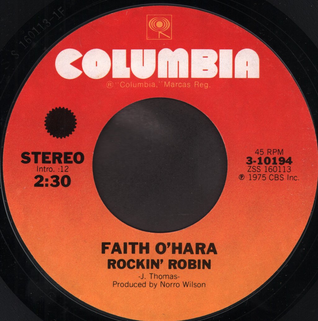 Faith O'Hara - Rockin' Robin - 7 Inch