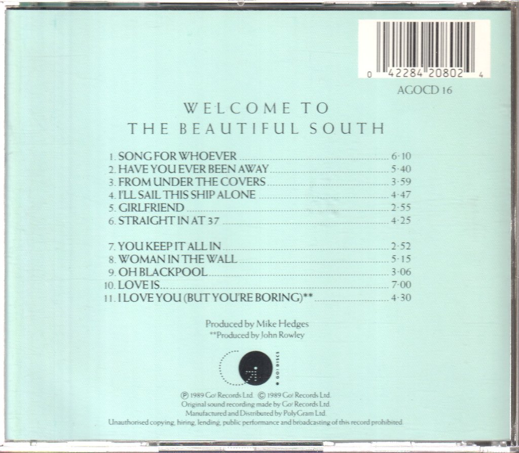 Beautiful South - Welcome To The Beautiful South - Cd