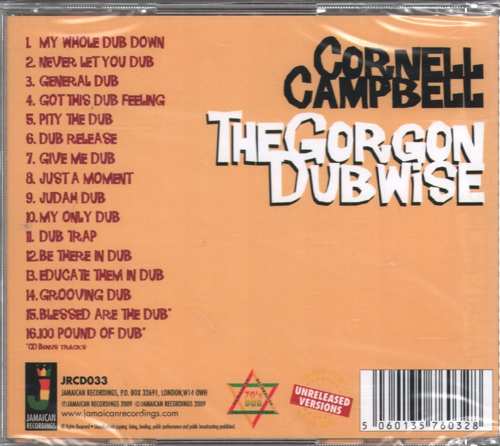 Cornel Campbell - Gorgon Dubwise - Cd