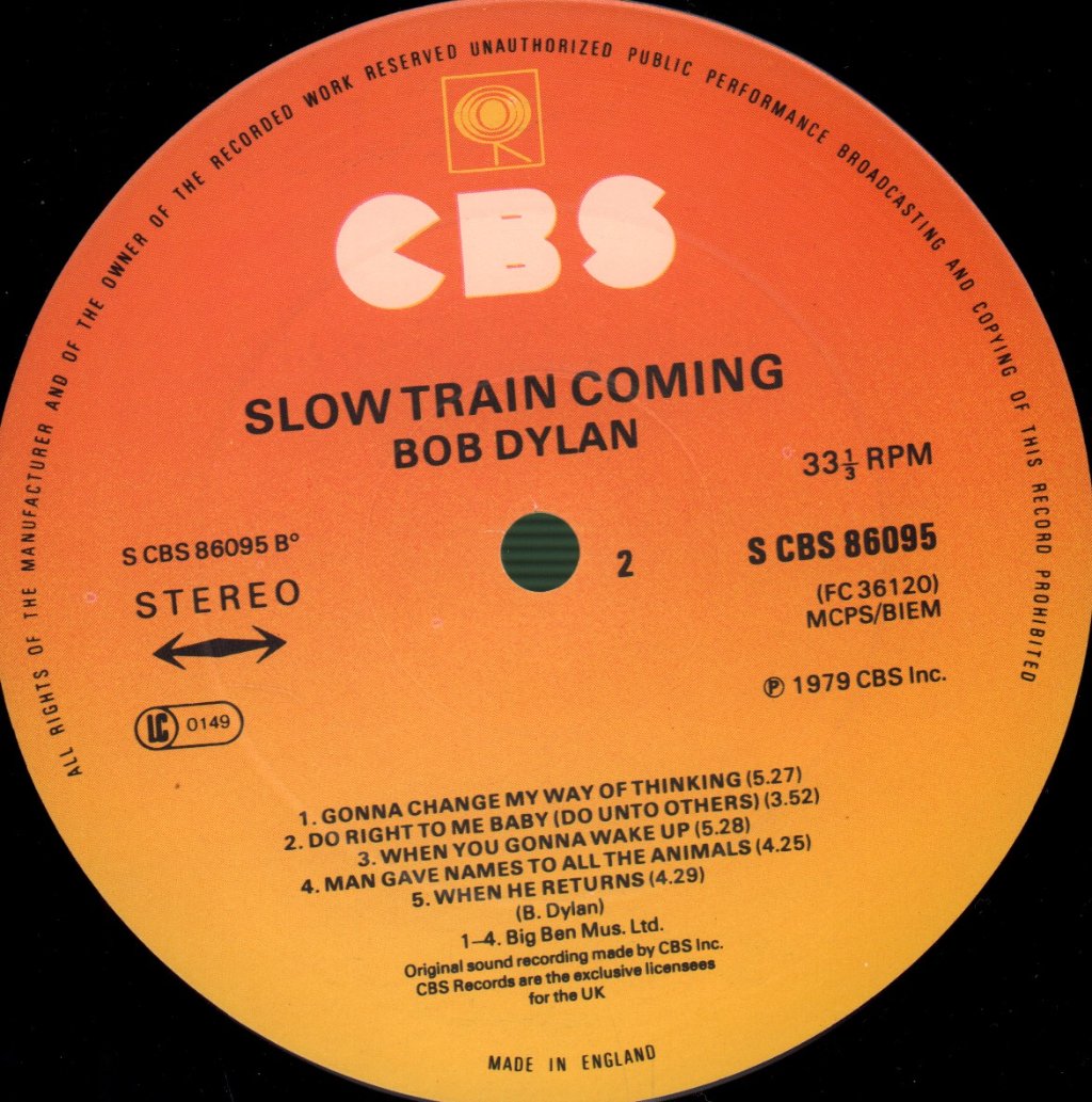 Bob Dylan - Slow Train Coming - Lp