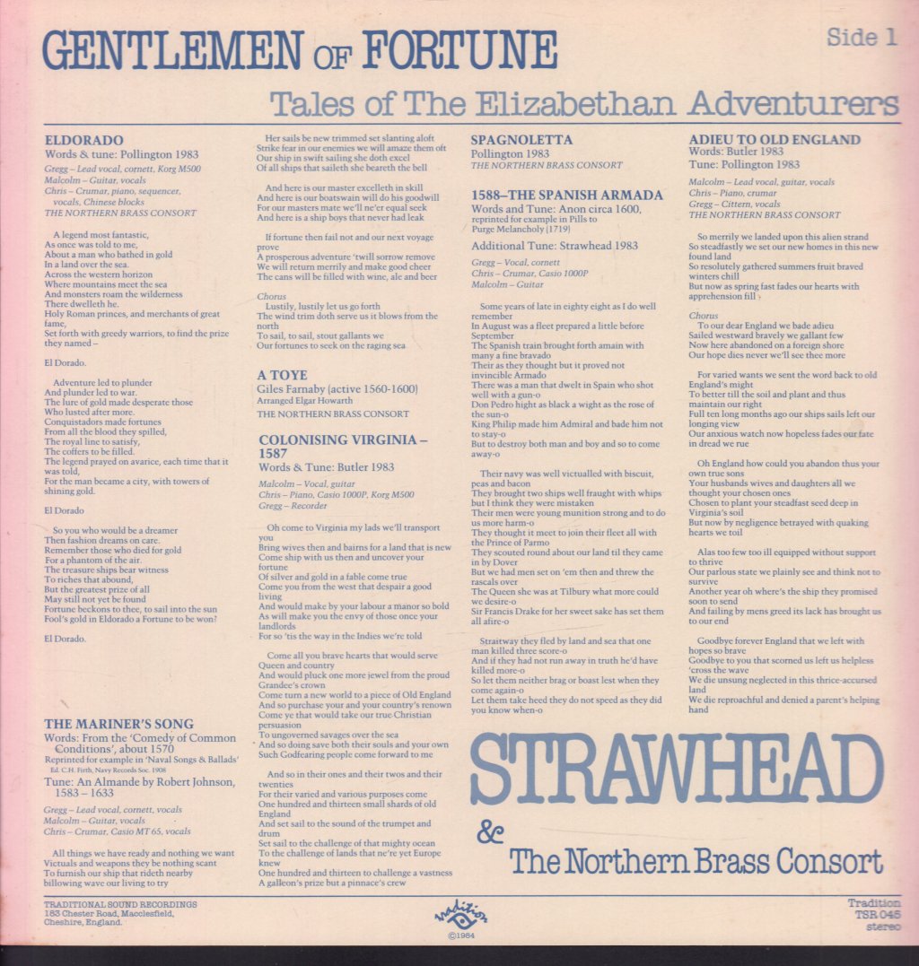 Strawhead - Gentlemen Of Fortune - Lp