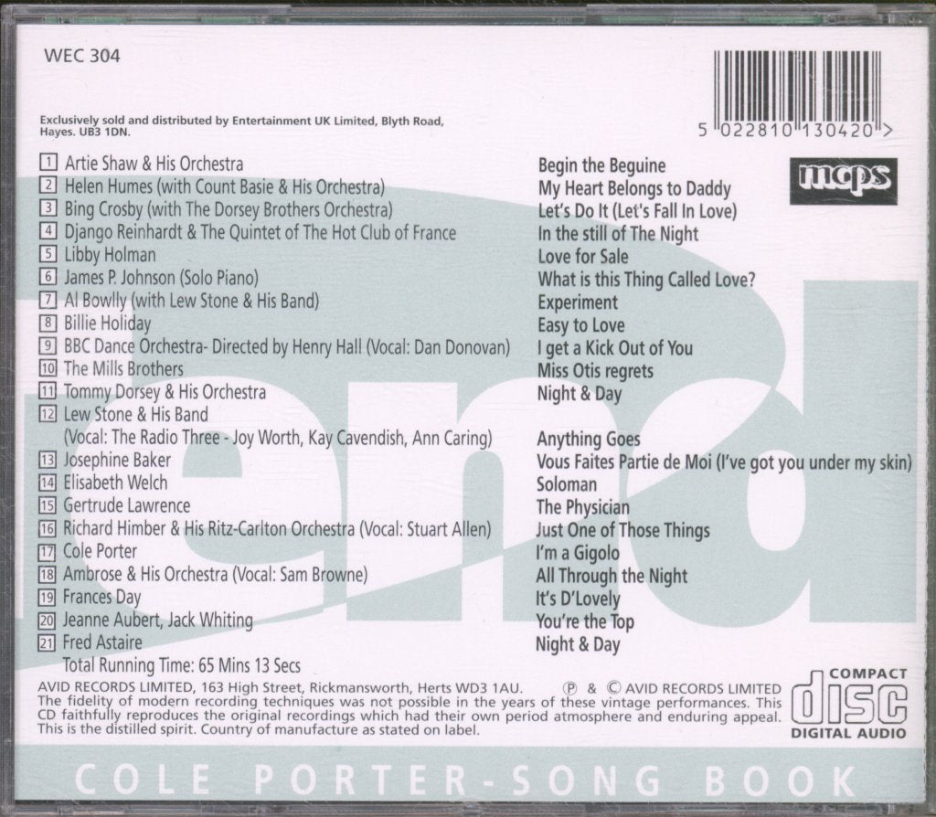 Various Artists - Cole Porter Song Book - Cd