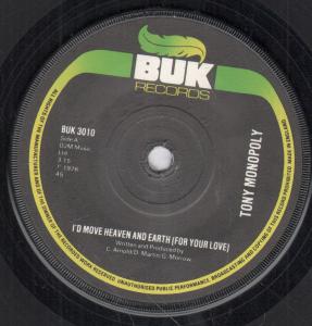 Tony Monopoly - I'd Move Heaven And Earth - 7 Inch