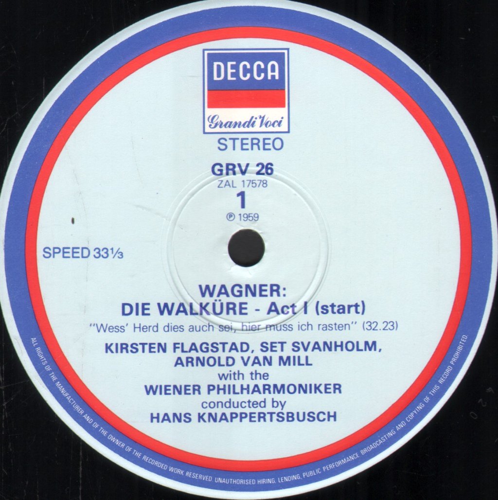 Kirsten Flagstad - Wagner - Die Walküre - Act 1 - Lp