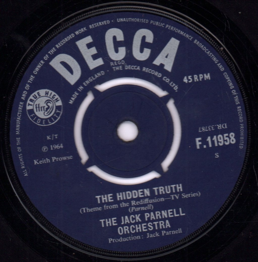 Jack Parnell Orchestra - Hidden Truth - 7 Inch