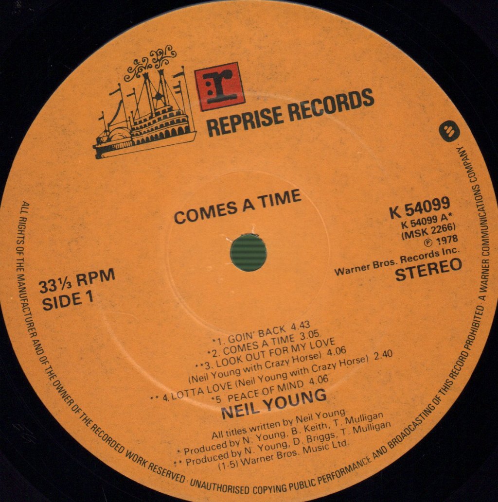 Neil Young - Comes A Time - Lp