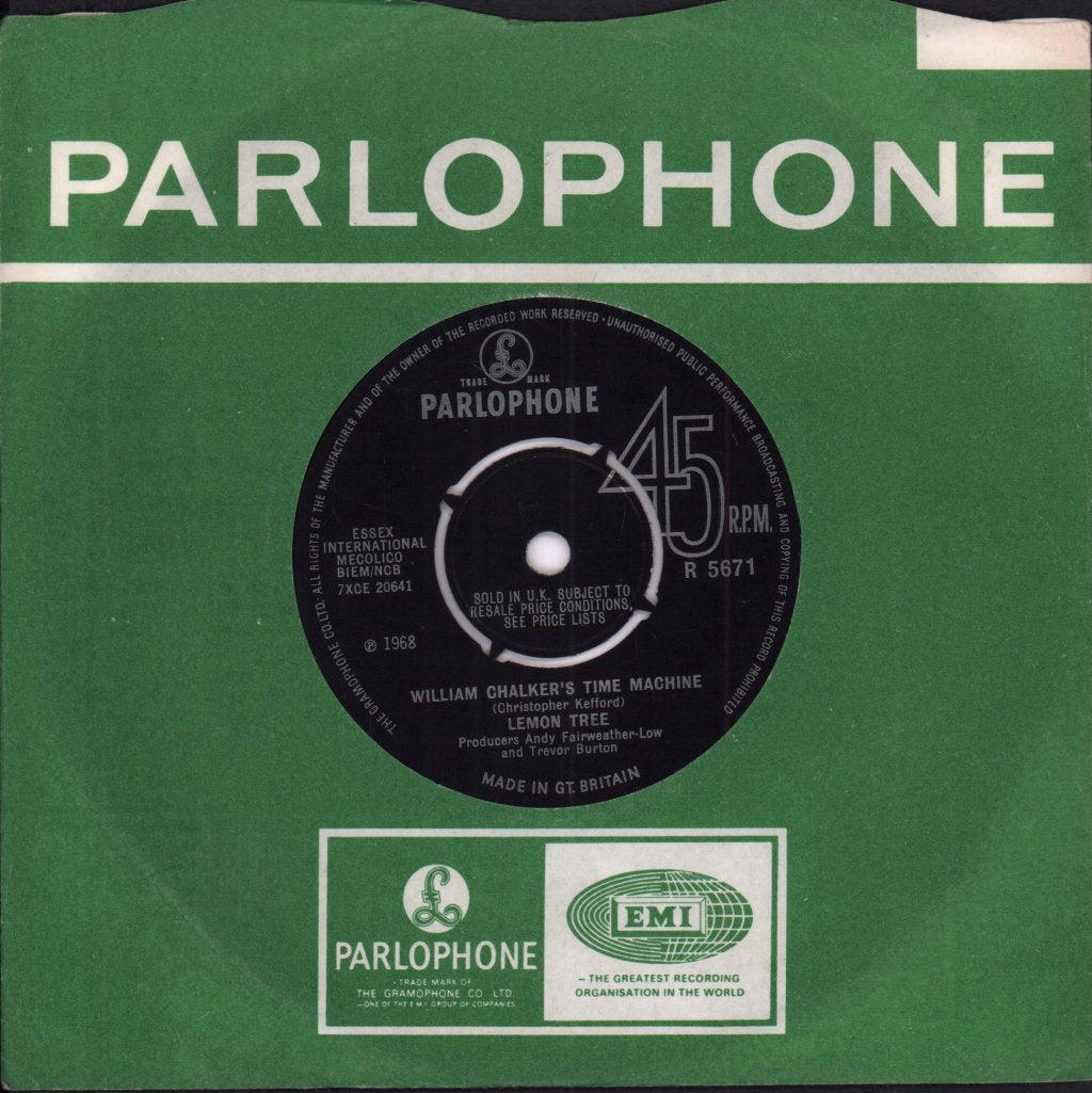Lemon Tree - William Chalker's Time Machine - 7 Inch