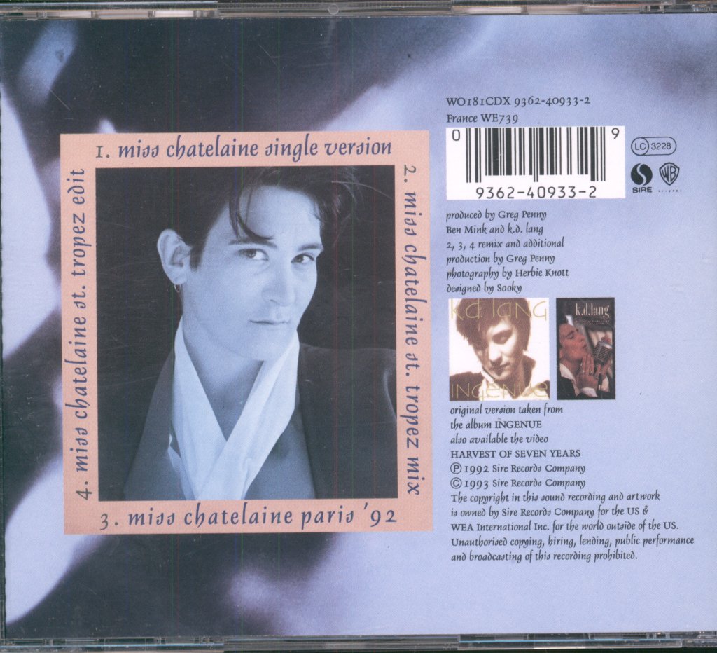 K.D. Lang - Miss Chatelaine - Cd