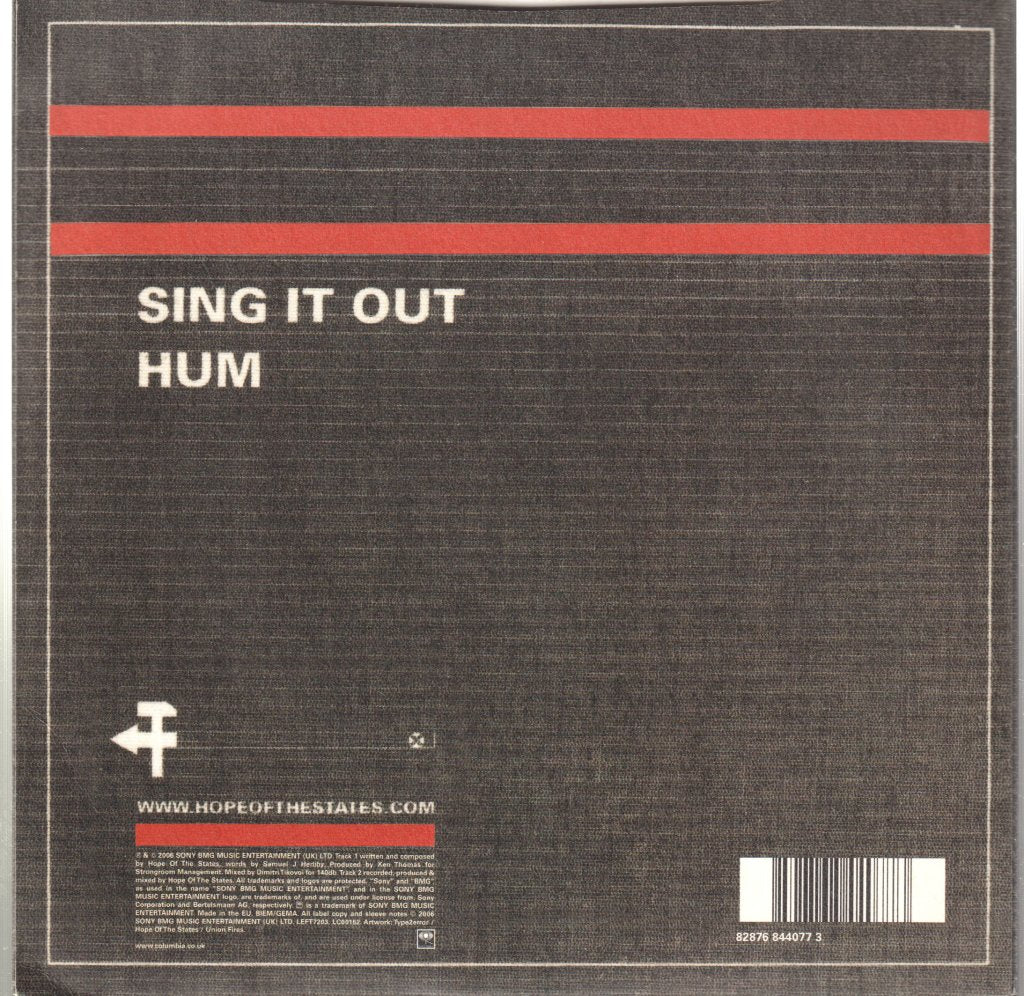 Hope Of The States - Sing It Out - 7 Inch