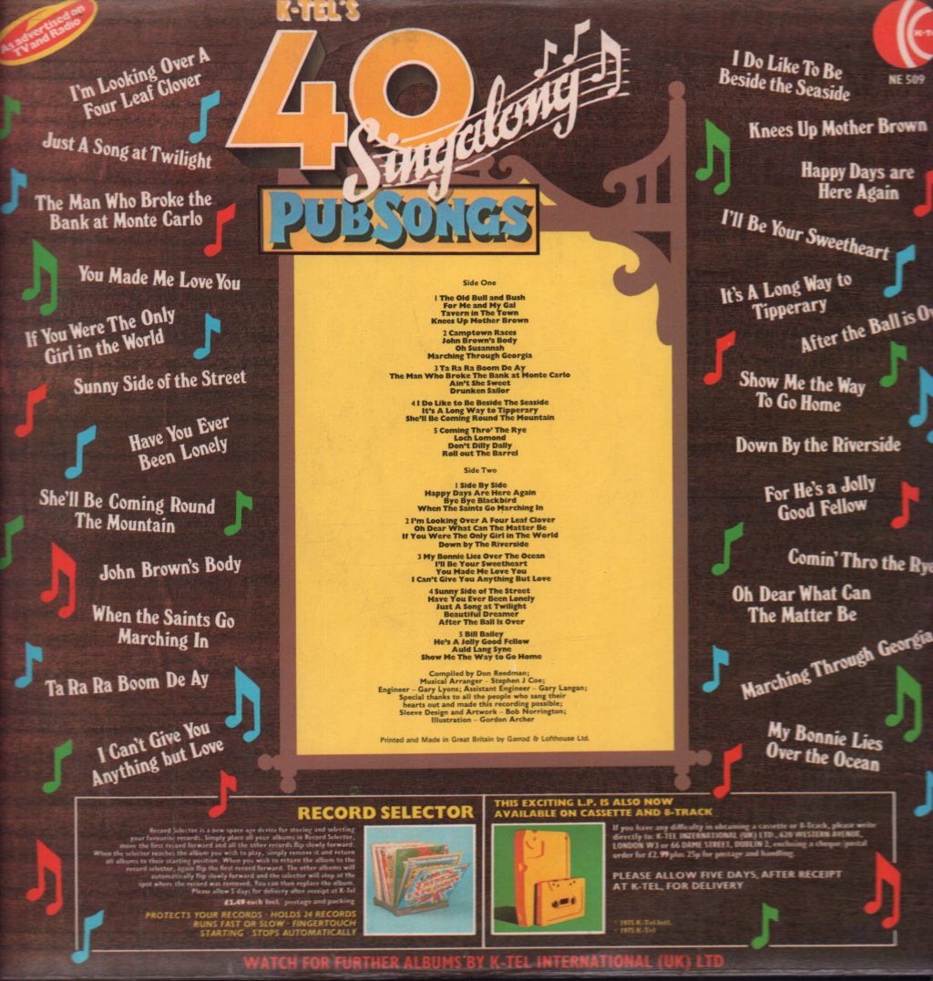 Various Artists - 40 Singalong Pub Songs - Lp