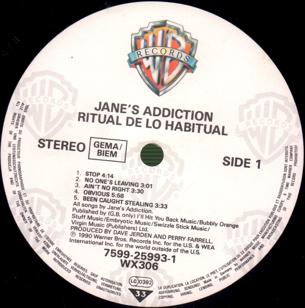 Janes Addiction - Ritual De Lo Habitual - Lp