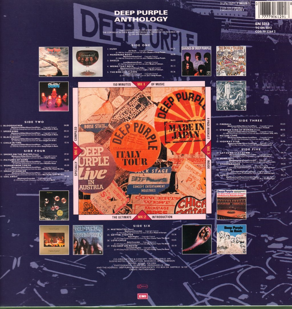 Deep Purple - Anthology - Triple Lp