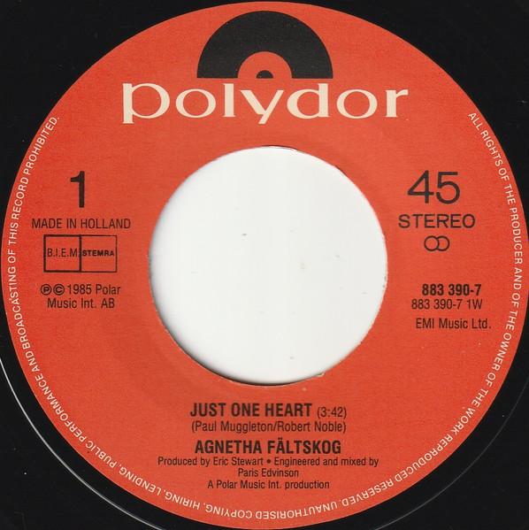 Agnetha Fältskog - Just One Heart - 7 Inch