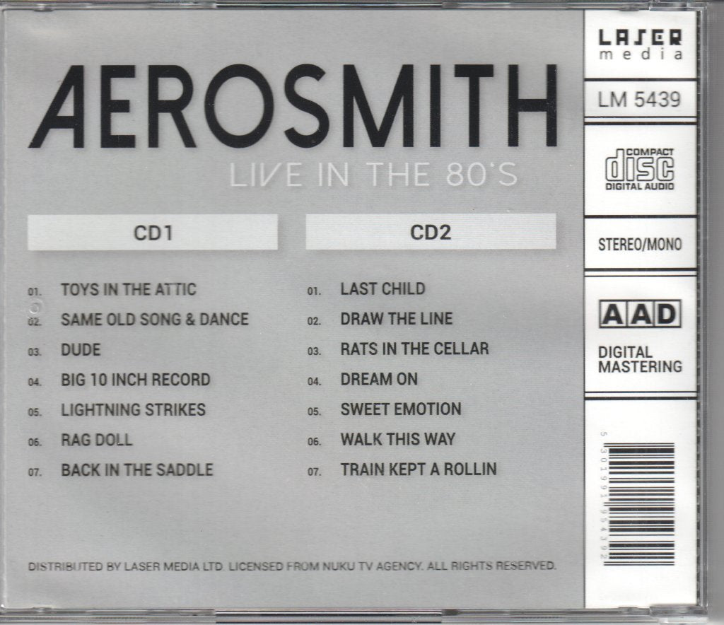 Aerosmith - Live In The 80's (Classic Broadcast Archive) - Double Cd