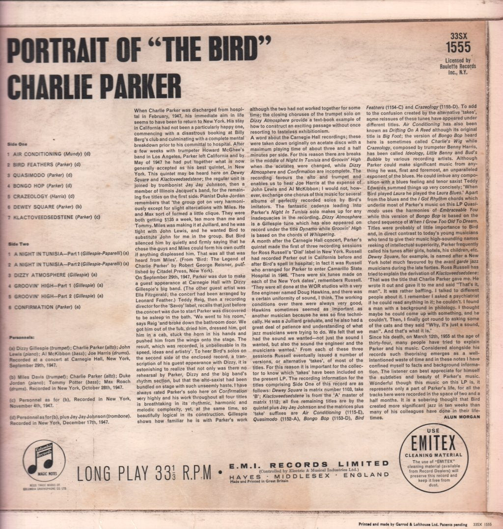 Charlie Parker - Portrait Of The Bird - Lp