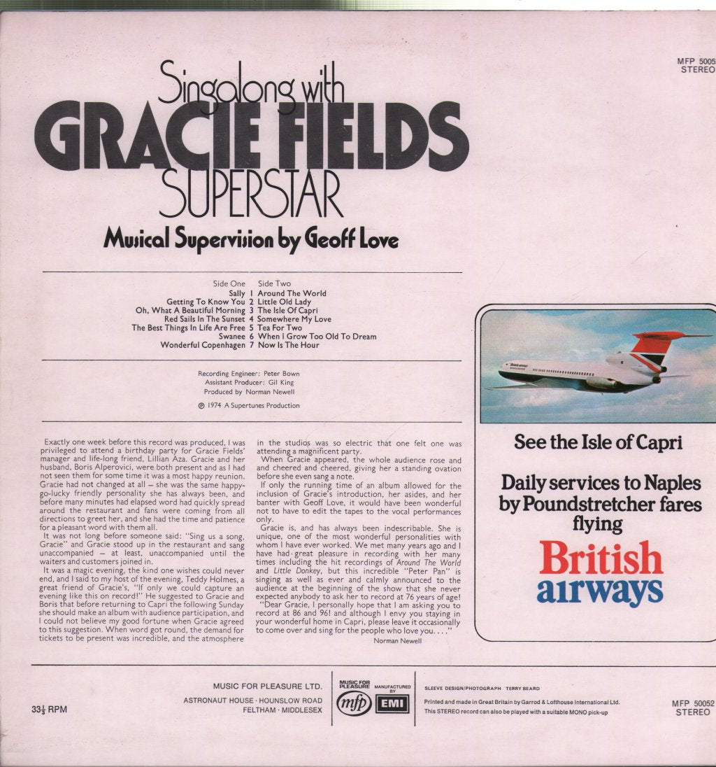 Gracie Fields - Singalong With Gracie Fields Superstar - Lp