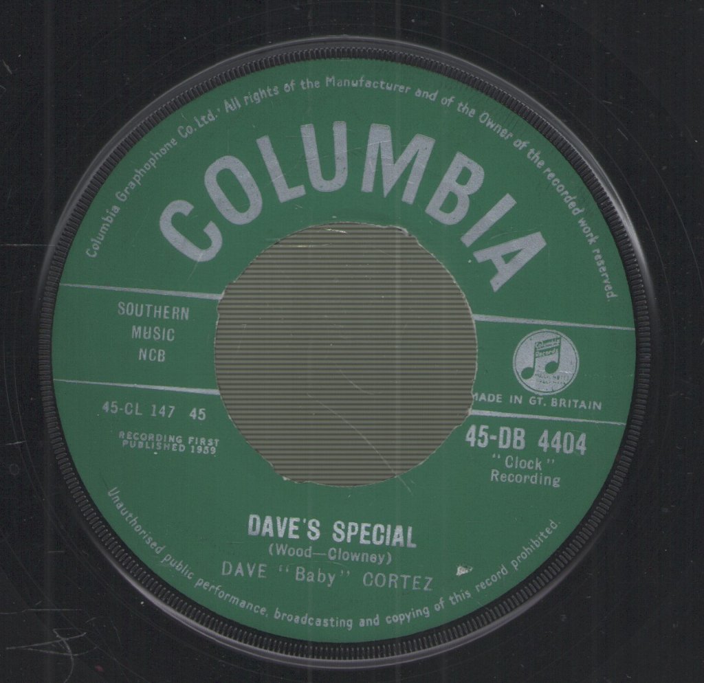 Dave Baby Cortez - Dave's Special - 7 Inch
