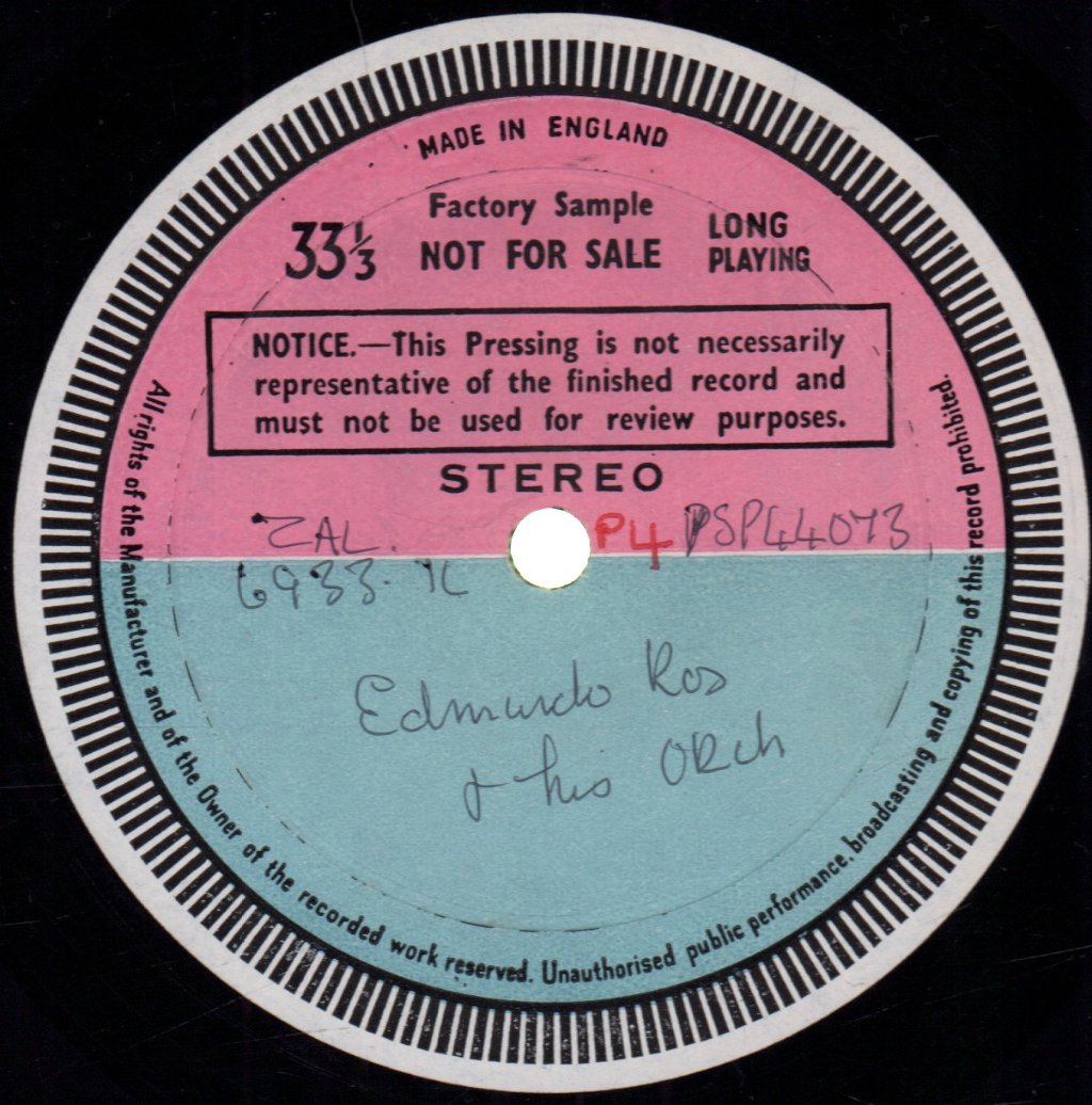 Edmundo Ros And His Orchestra - Latin Melodies Old And New - Lp
