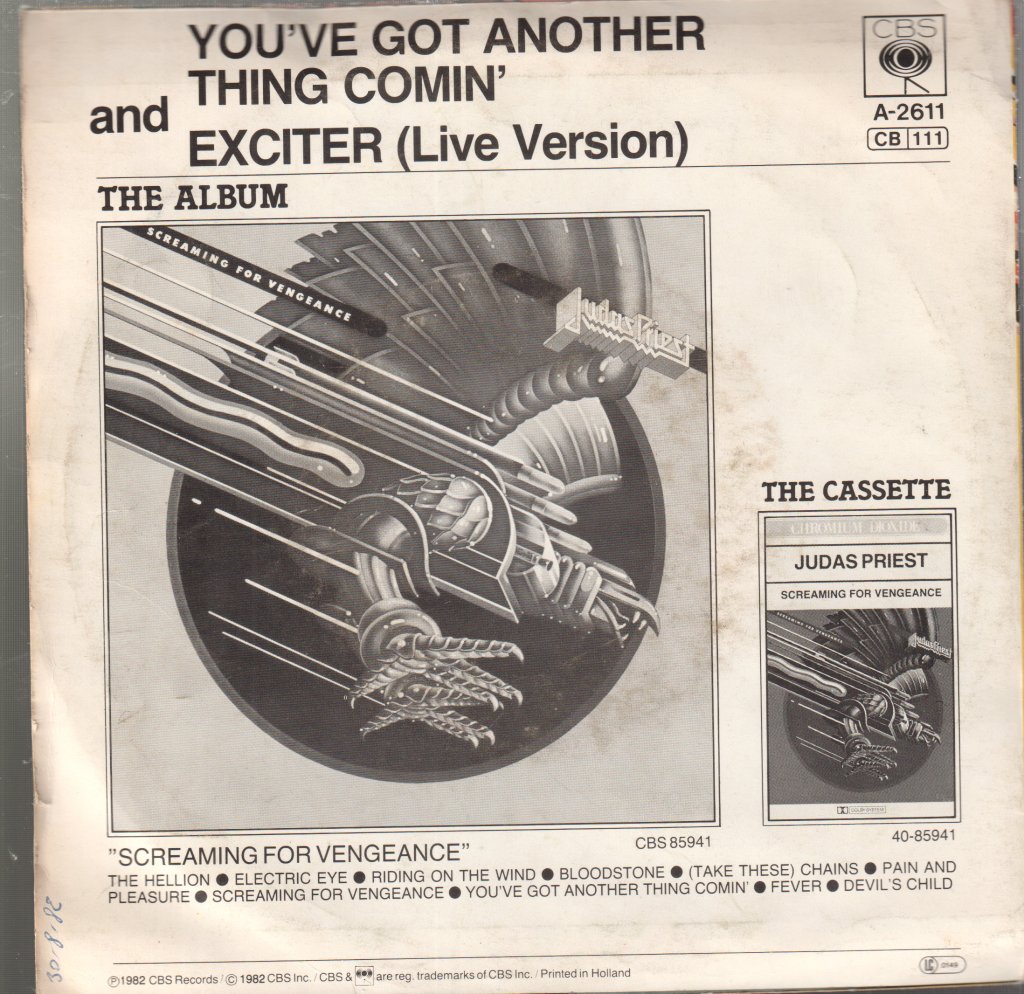 Judas Priest - You've Got Another Thing Comin' - 7 Inch