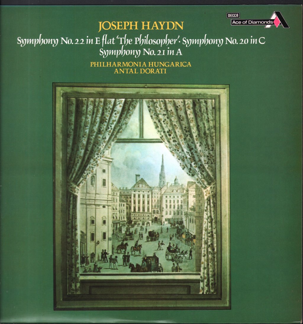 Antal Dorati / Philharmonia Hungarica - Joseph Haydn - Symphony No. 22 In E Flat "The Philosopher" / Symphony No. 20 In C / Symphony No. 21 In A - Lp