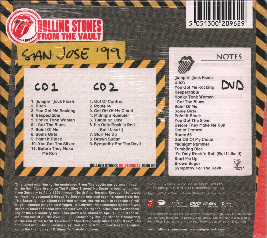 Rolling Stones - No Security. San Jose '99 - Cd Set