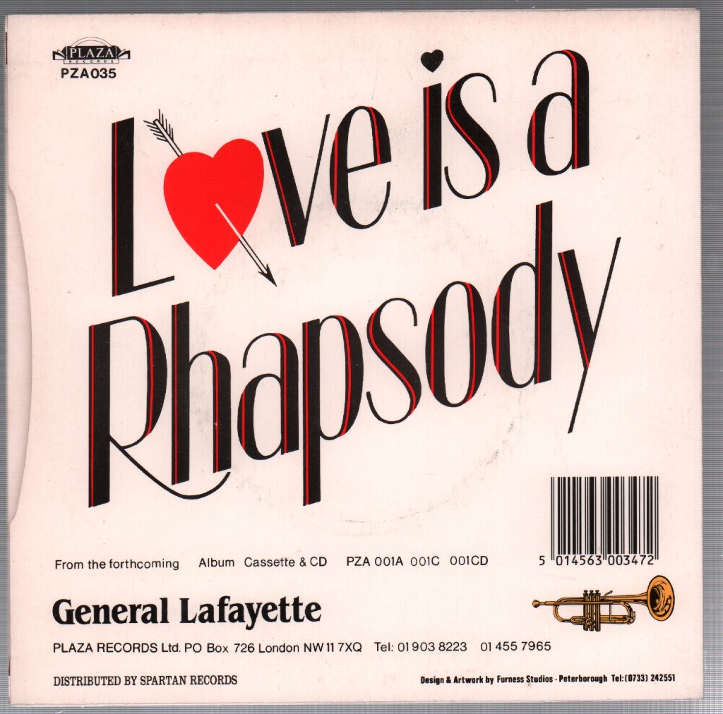 General Lafayette - Love Is A Rhapsody - 7 Inch