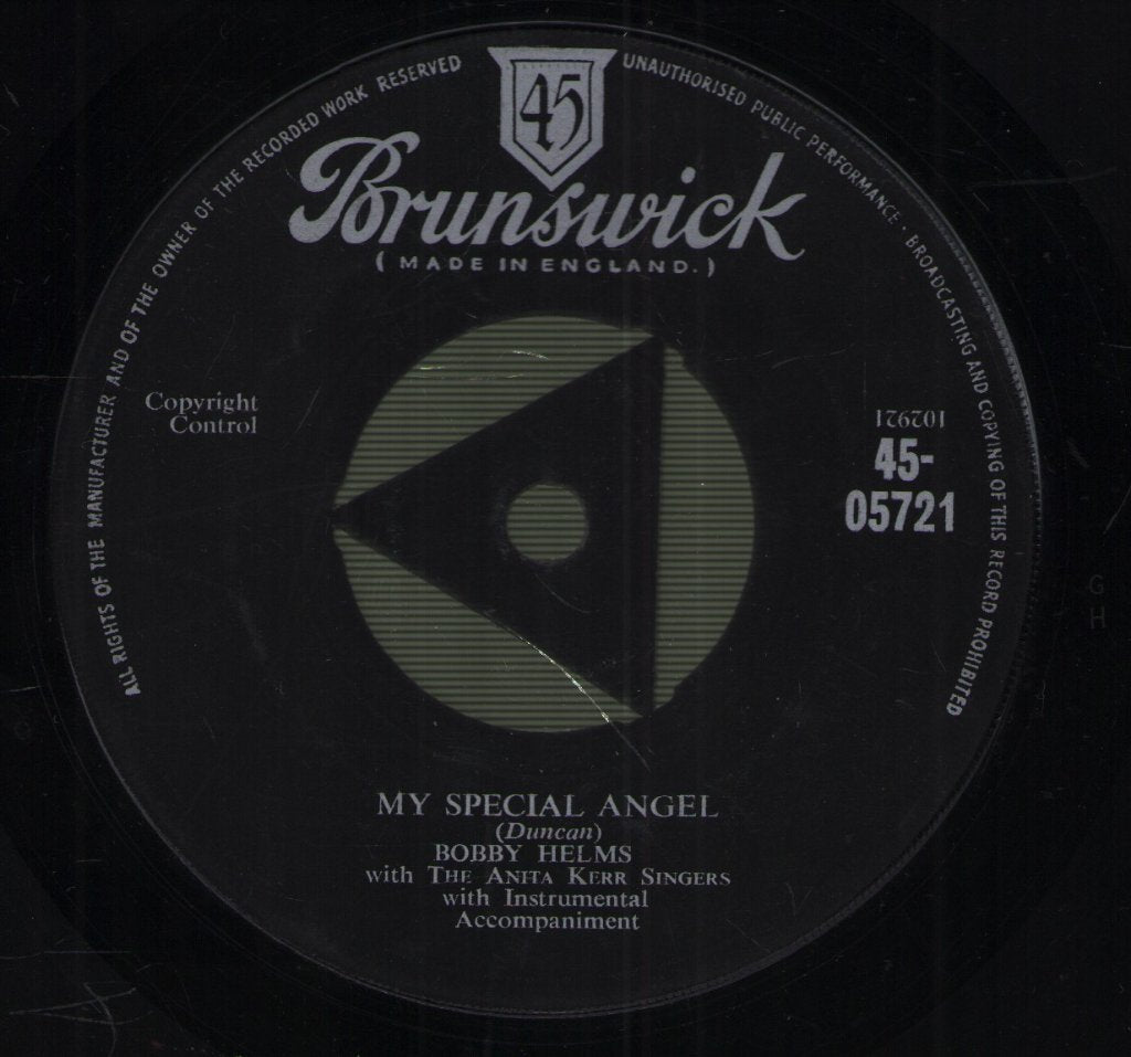 Bobby Helms - My Special Angel / Standing At The End Of My World - 7 Inch