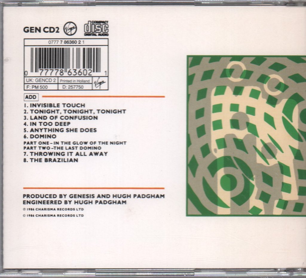 Genesis - Invisible Touch - Cd